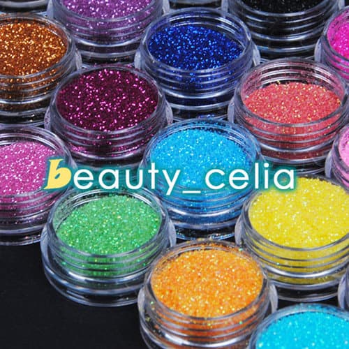 24 Color Nail Art Glitter Powder Dust UV Gel Acrylic Powder